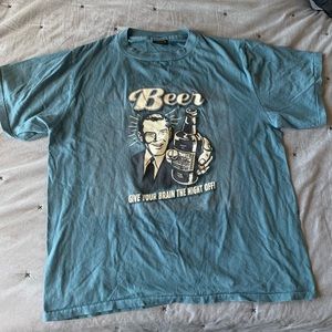 Vintage Single Stitch beer give your brain the night off tee 1990s